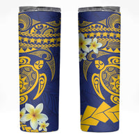 Te Vaiaho o te Gagana Tokelau Skinny Tumbler Polynesian Turtle - Malo Ni! LT14 Blue - Polynesian Pride