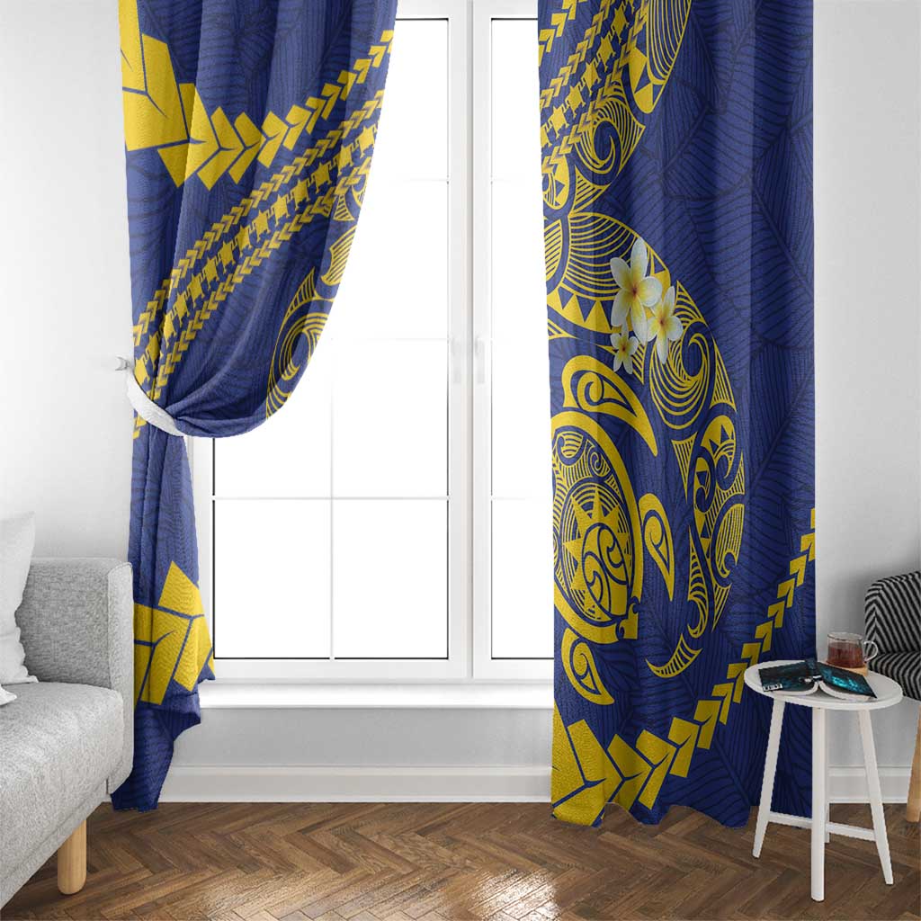 Te Vaiaho o te Gagana Tokelau Window Curtain Polynesian Turtle - Malo Ni!