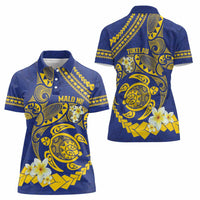 Te Vaiaho o te Gagana Tokelau Women Polo Shirt Polynesian Turtle - Malo Ni!