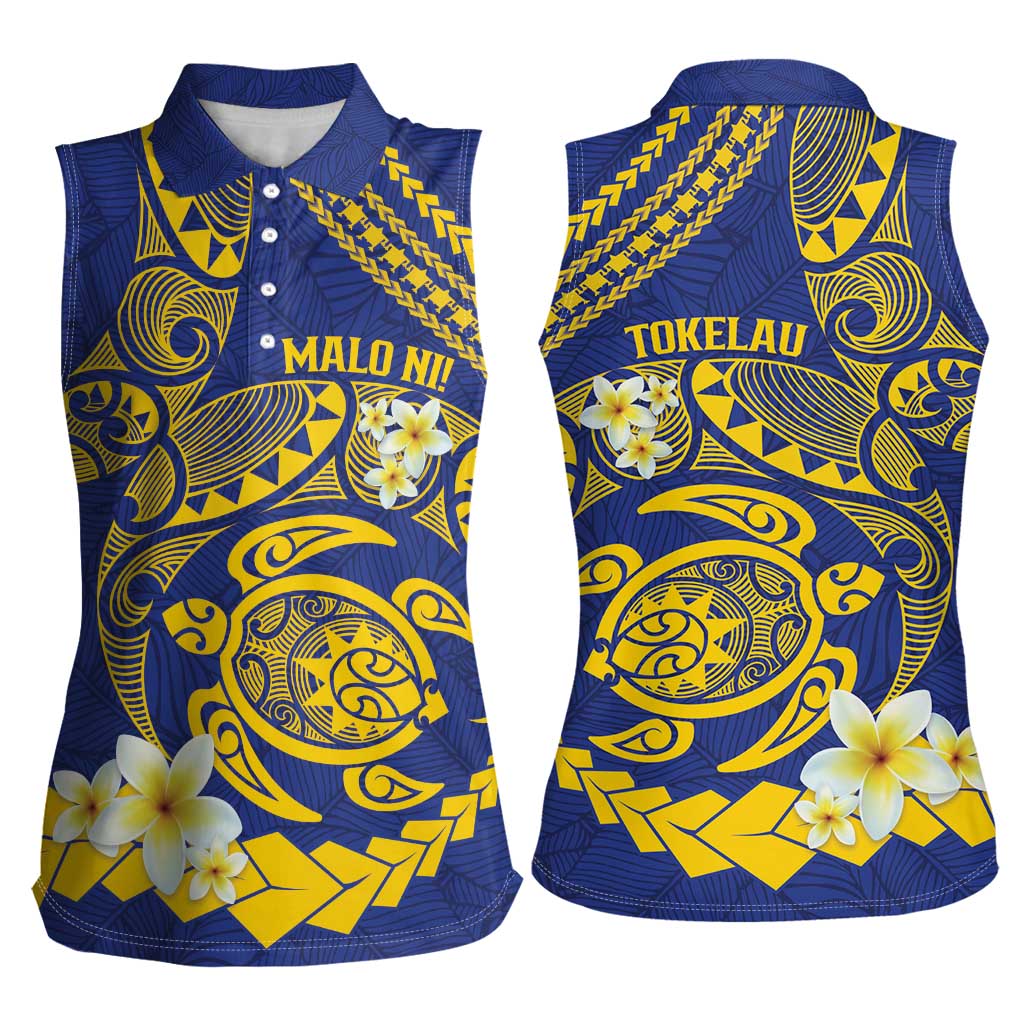 Te Vaiaho o te Gagana Tokelau Women Sleeveless Polo Shirt Polynesian Turtle - Malo Ni!