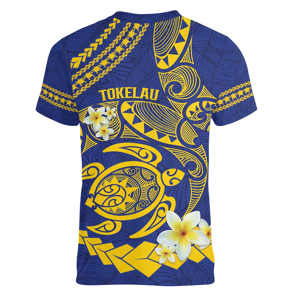 Te Vaiaho o te Gagana Tokelau Women V-Neck T-Shirt Polynesian Turtle - Malo Ni! LT14 - Polynesian Pride