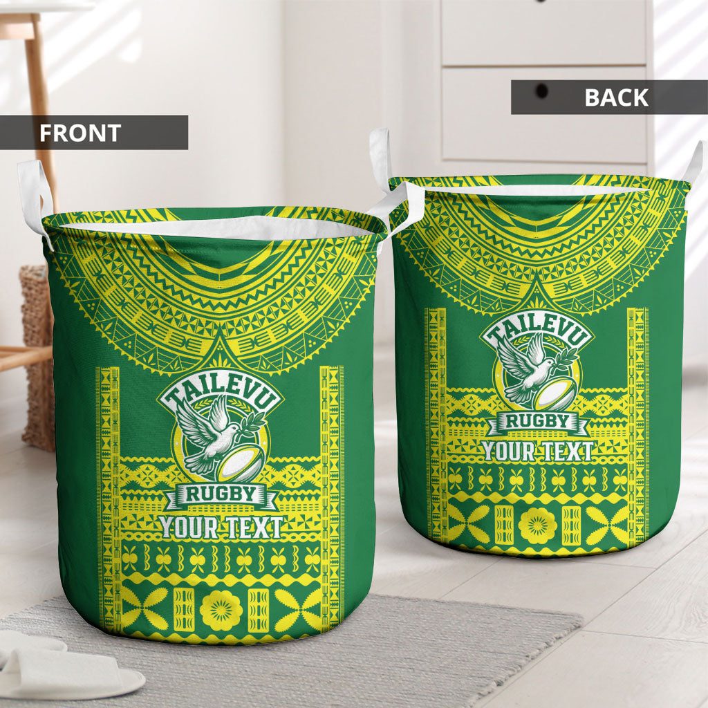Fiji Tailevu Rugby Custom Laundry Basket Go Champions Fijian Tapa Pattern LT14 - Polynesian Pride
