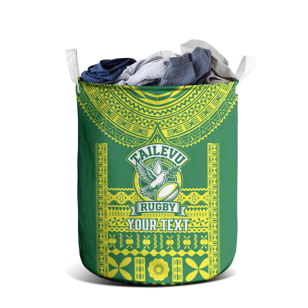 Fiji Tailevu Rugby Custom Laundry Basket Go Champions Fijian Tapa Pattern LT14 - Polynesian Pride