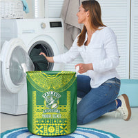 Fiji Tailevu Rugby Custom Laundry Basket Go Champions Fijian Tapa Pattern LT14 - Polynesian Pride