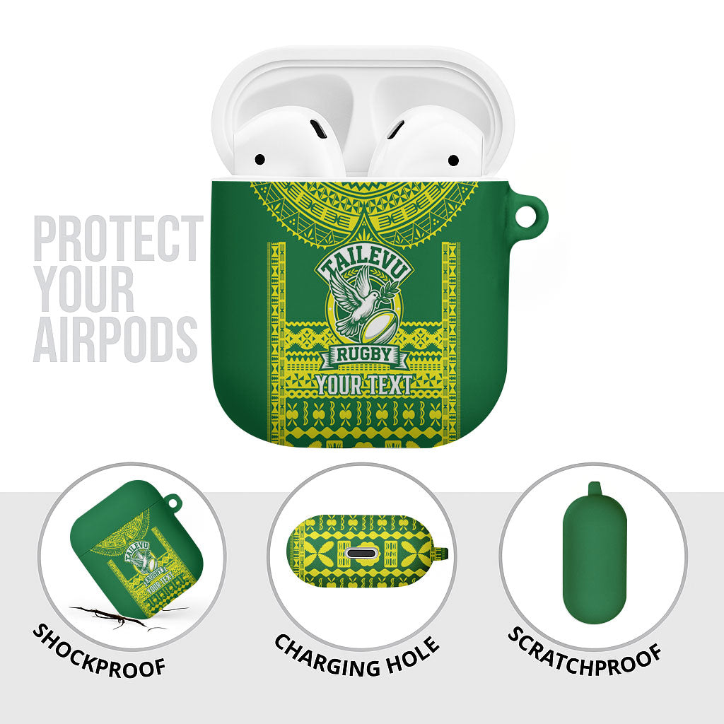 Fiji Tailevu Rugby Custom AirPods Case Go Champions Fijian Tapa Pattern LT14 - Polynesian Pride