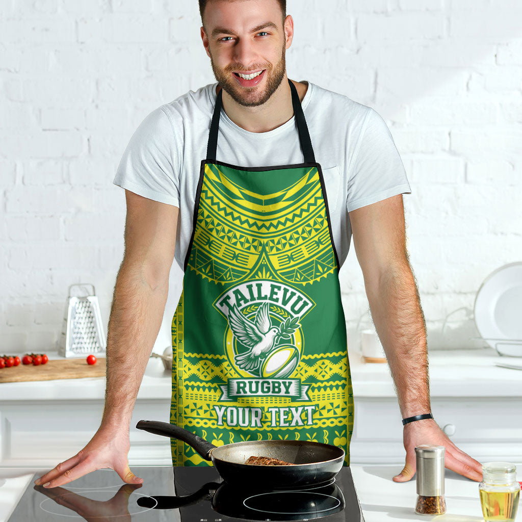 Fiji Tailevu Rugby Custom Apron Go Champions Fijian Tapa Pattern LT14 - Polynesian Pride