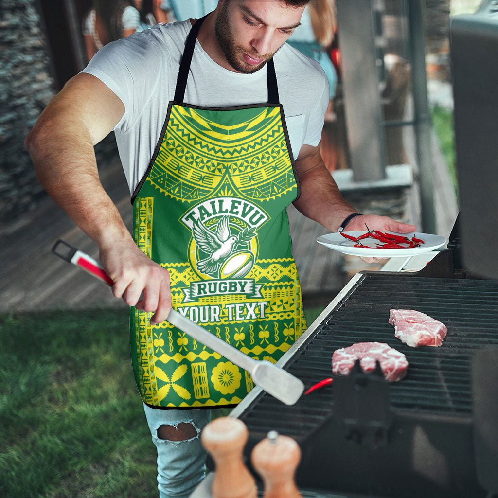 Fiji Tailevu Rugby Custom Apron Go Champions Fijian Tapa Pattern LT14 - Polynesian Pride
