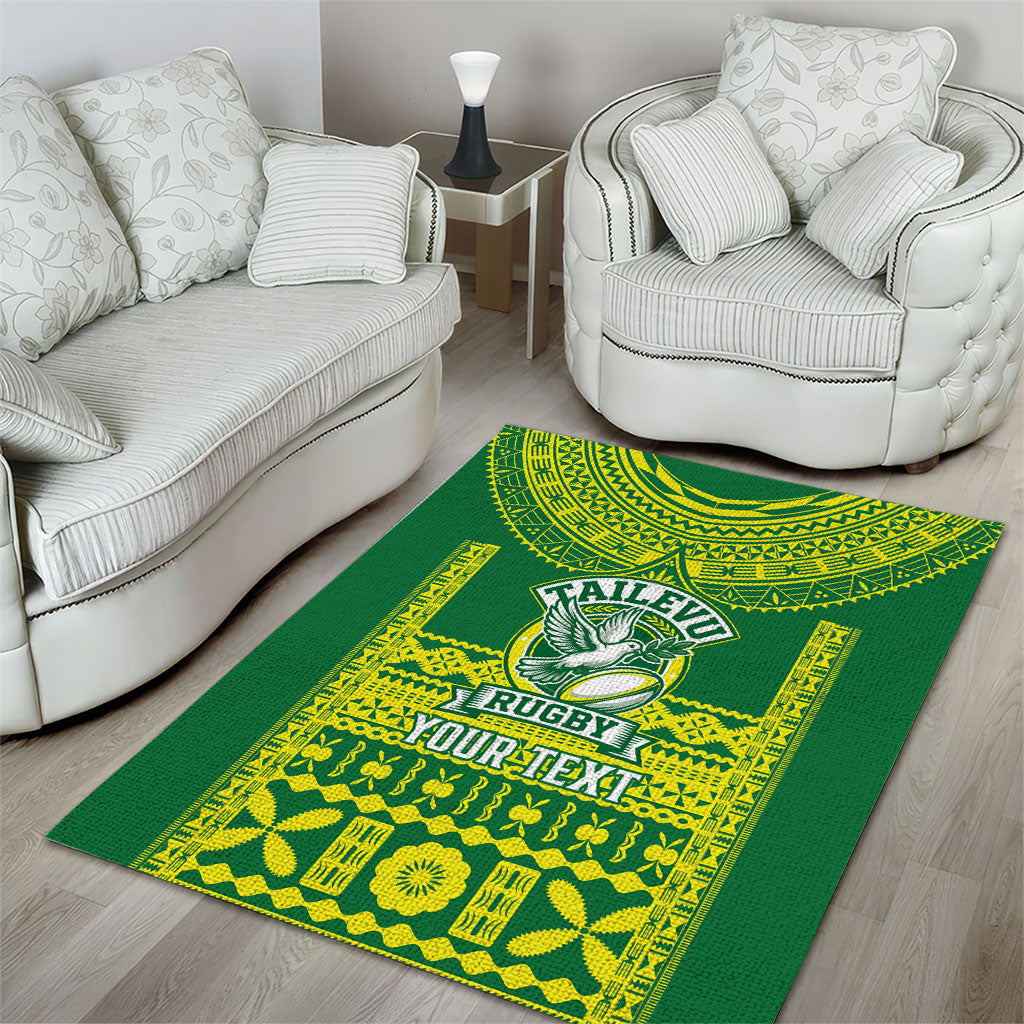Fiji Tailevu Rugby Custom Area Rug Go Champions Fijian Tapa Pattern LT14 - Polynesian Pride