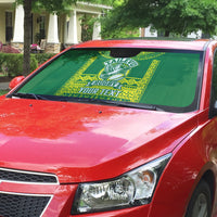 Fiji Tailevu Rugby Custom Auto Sun Shade Go Champions Fijian Tapa Pattern LT14 - Polynesian Pride