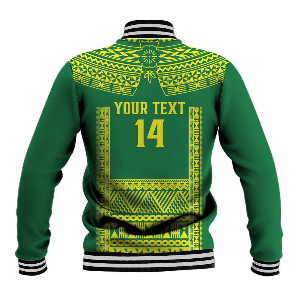 Fiji Tailevu Rugby Custom Baseball Jacket Go Champions Fijian Tapa Pattern LT14 - Polynesian Pride
