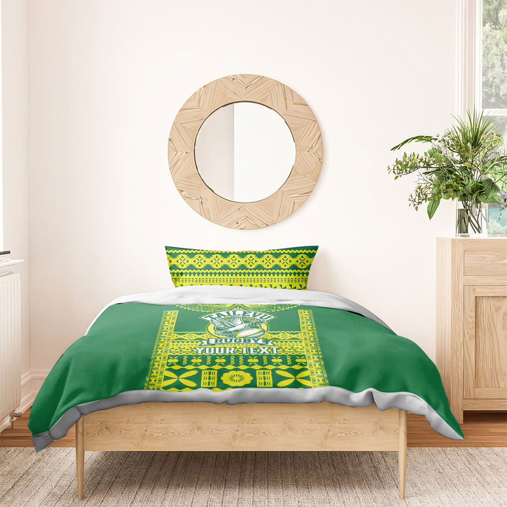 Fiji Tailevu Rugby Custom Bedding Set Go Champions Fijian Tapa Pattern LT14 - Polynesian Pride