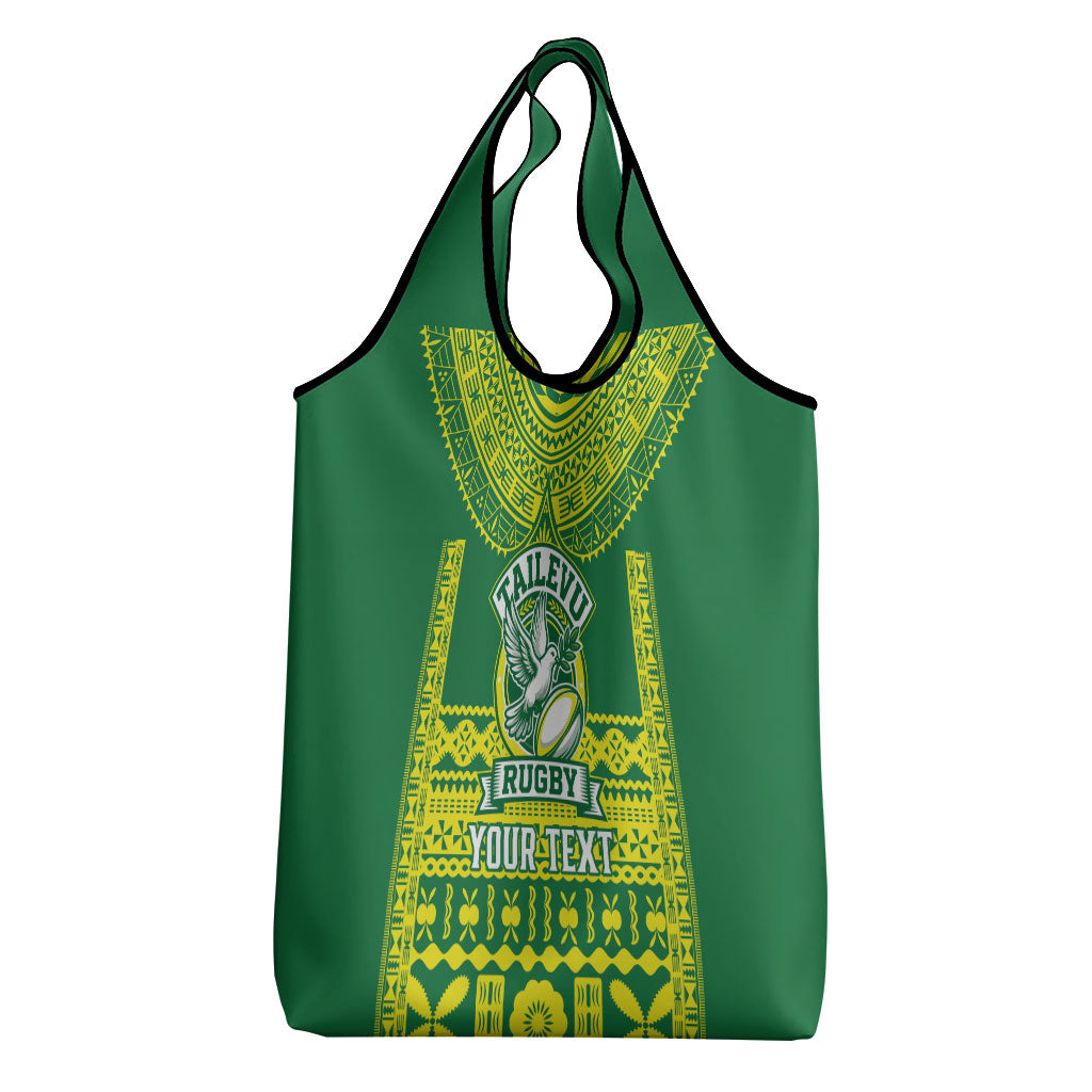 Fiji Tailevu Rugby Custom Grocery Bag Go Champions Fijian Tapa Pattern LT14 - Polynesian Pride