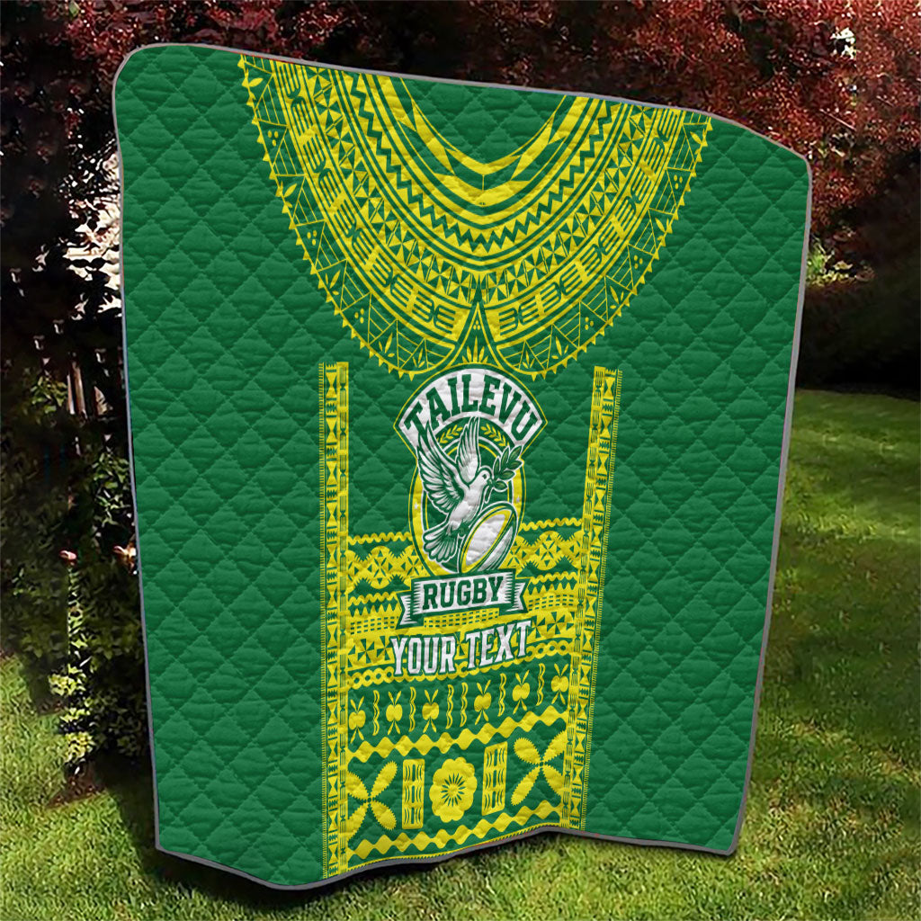 Fiji Tailevu Rugby Custom Quilt Go Champions Fijian Tapa Pattern LT14 - Polynesian Pride