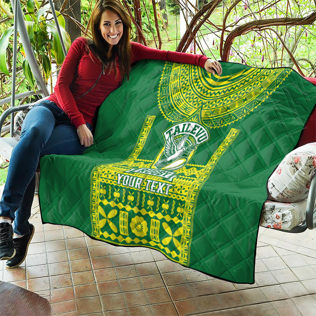 Fiji Tailevu Rugby Custom Quilt Go Champions Fijian Tapa Pattern LT14 - Polynesian Pride
