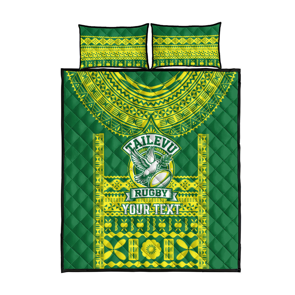 Fiji Tailevu Rugby Custom Quilt Bed Set Go Champions Fijian Tapa Pattern LT14 - Polynesian Pride