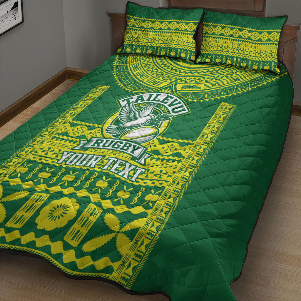 Fiji Tailevu Rugby Custom Quilt Bed Set Go Champions Fijian Tapa Pattern LT14 - Polynesian Pride