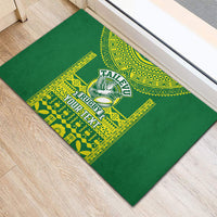 Fiji Tailevu Rugby Custom Rubber Doormat Go Champions Fijian Tapa Pattern LT14 - Polynesian Pride