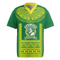 Fiji Tailevu Rugby Custom Rugby Jersey Go Champions Fijian Tapa Pattern LT14 Green - Polynesian Pride
