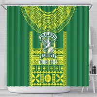 Fiji Tailevu Rugby Custom Shower Curtain Go Champions Fijian Tapa Pattern LT14 - Polynesian Pride
