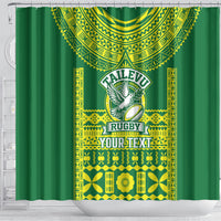 Fiji Tailevu Rugby Custom Shower Curtain Go Champions Fijian Tapa Pattern LT14 - Polynesian Pride