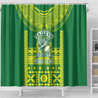Fiji Tailevu Rugby Custom Shower Curtain Go Champions Fijian Tapa Pattern LT14 - Polynesian Pride
