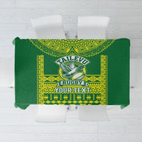 Fiji Tailevu Rugby Custom Tablecloth Go Champions Fijian Tapa Pattern LT14 Green - Polynesian Pride