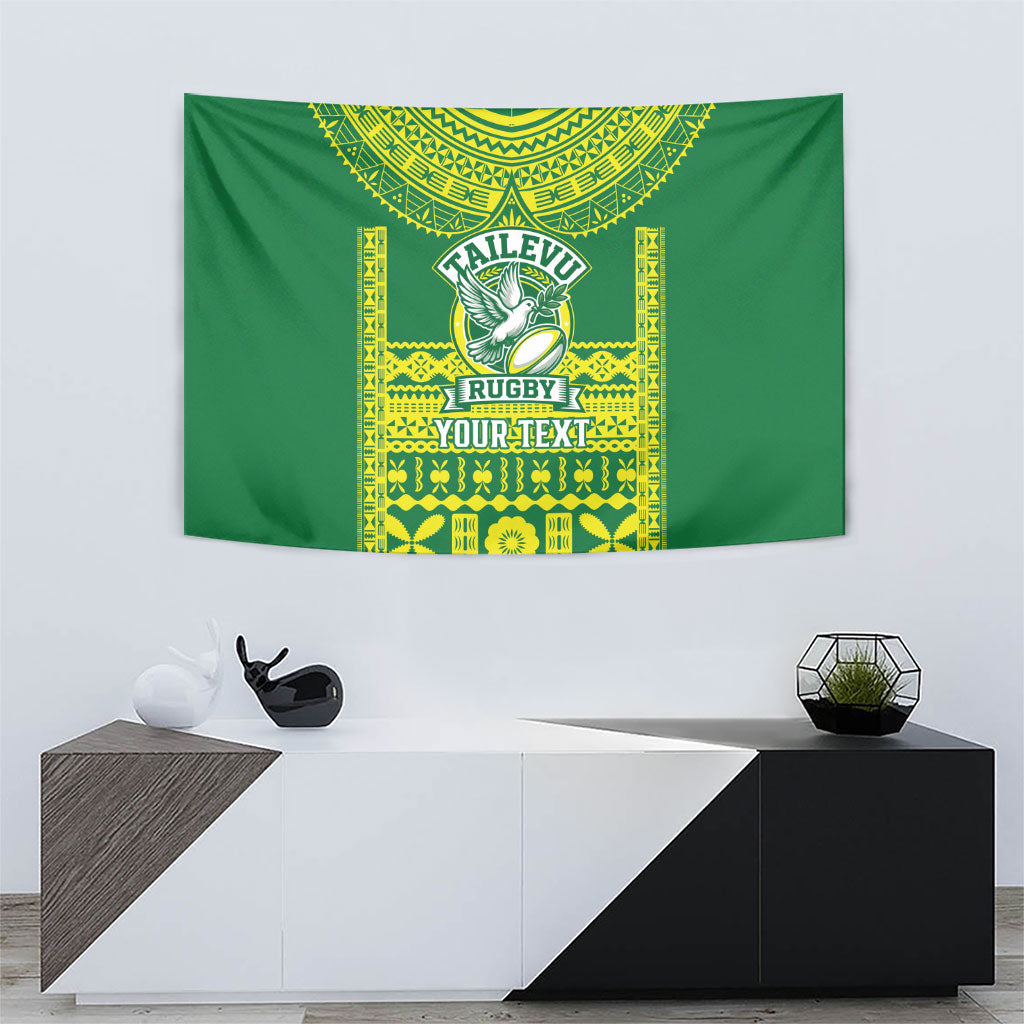 Fiji Tailevu Rugby Custom Tapestry Go Champions Fijian Tapa Pattern LT14 - Polynesian Pride