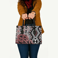 New Zealand Leather Bag Aotearoa Kowhaiwhai Mix Taniko Art - Polynesian Pride