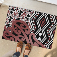 New Zealand Rubber Doormat Aotearoa Kowhaiwhai Mix Taniko Art LT14 - Polynesian Pride