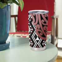 New Zealand Tumbler Cup Aotearoa Kowhaiwhai Mix Taniko Art - Brown LT14 - Polynesian Pride