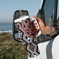 New Zealand Tumbler With Handle Aotearoa Kowhaiwhai Mix Taniko Art - Brown LT14 - Polynesian Pride