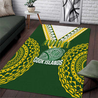 Avaiki Cook Islands Rugby Area Rug Kuki Airani Tatau Green LT14 Green - Polynesian Pride