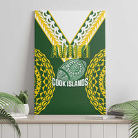 Avaiki Cook Islands Rugby Canvas Wall Art Kuki Airani Tatau Green LT14 - Polynesian Pride