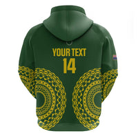 Custom Avaiki Cook Islands Rugby Hoodie Kuki Airani Tatau Green - Polynesian Pride