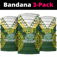 Avaiki Cook Islands Rugby Neck Gaiter Kuki Airani Tatau Green LT14 package One Size: 25*50cm Green - Polynesian Pride