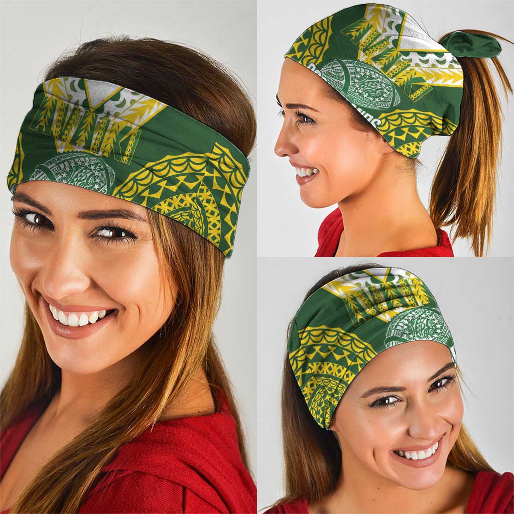 Avaiki Cook Islands Rugby Neck Gaiter Kuki Airani Tatau Green LT14 - Polynesian Pride