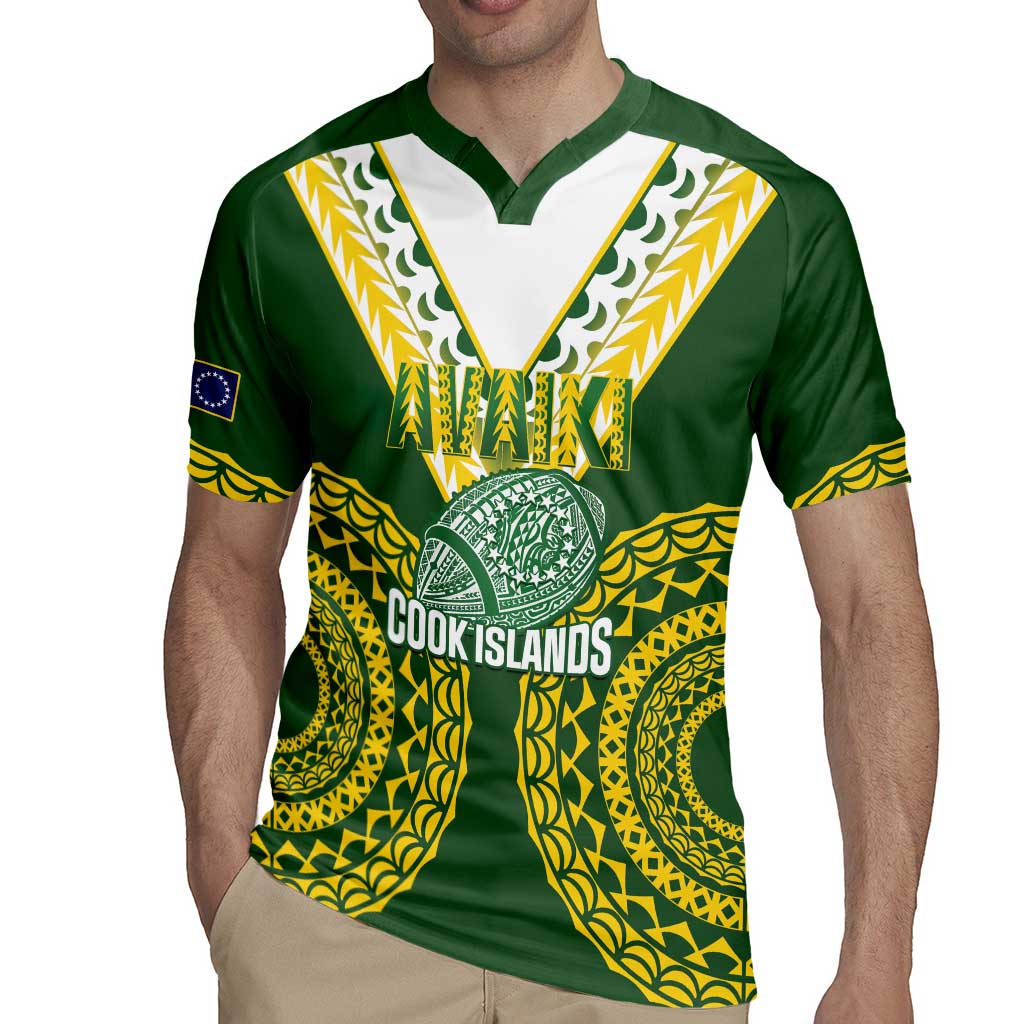 Custom Avaiki Cook Islands Rugby Rugby Jersey Kuki Airani Tatau Green - Polynesian Pride