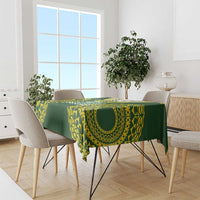 Avaiki Cook Islands Rugby Tablecloth Kuki Airani Tatau Green - Polynesian Pride