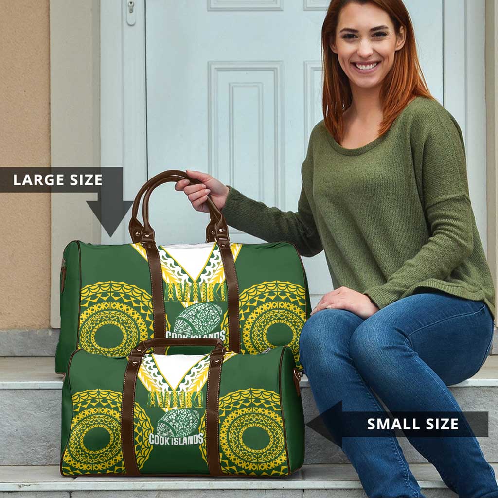 Avaiki Cook Islands Rugby Travel Bag Kuki Airani Tatau Green - Polynesian Pride