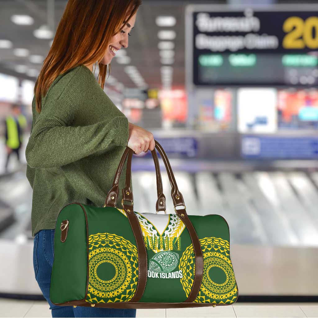 Avaiki Cook Islands Rugby Travel Bag Kuki Airani Tatau Green - Polynesian Pride