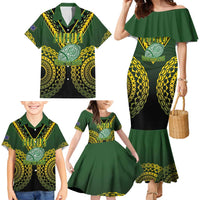 Custom Avaiki Cook Islands Rugby Family Matching Mermaid Dress and Hawaiian Shirt Kuki Airani Tatau Black LT14 - Polynesian Pride