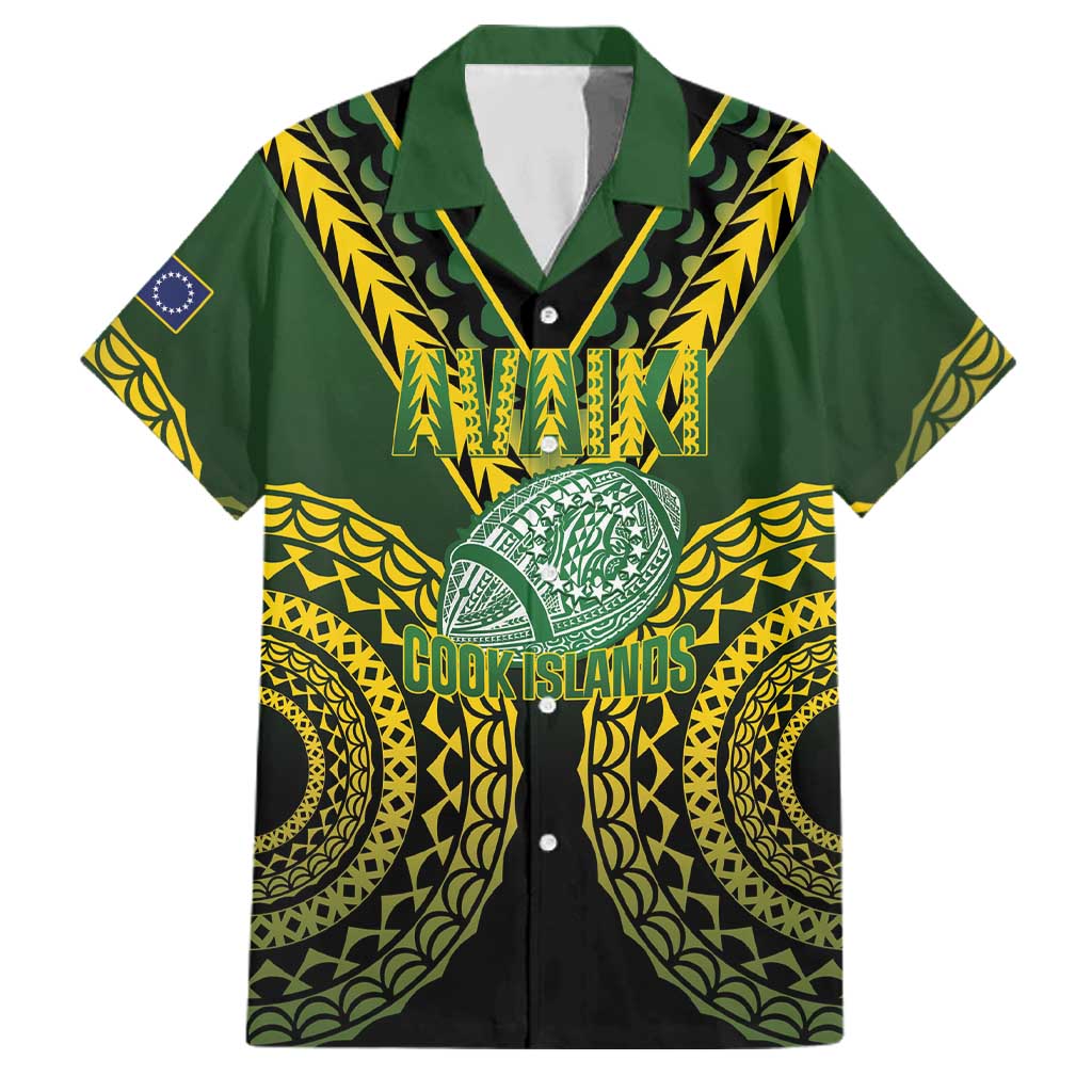Custom Avaiki Cook Islands Rugby Family Matching Short Sleeve Bodycon Dress and Hawaiian Shirt Kuki Airani Tatau Black LT14 Dad's Shirt - Short Sleeve Black - Polynesian Pride