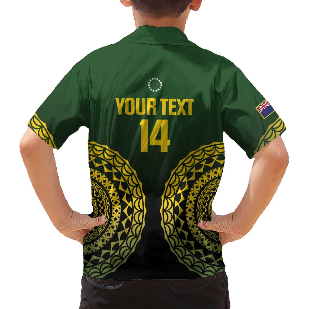 Custom Avaiki Cook Islands Rugby Hawaiian Shirt Kuki Airani Tatau Black - Polynesian Pride