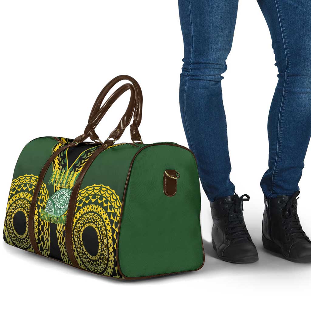 Avaiki Cook Islands Rugby Travel Bag Kuki Airani Tatau Black - Polynesian Pride