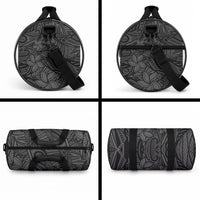 Polynesia Duffle Bag Polynesian Pattern Mix Plumeria Black