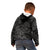Polynesia Kid Hoodie Polynesian Pattern Mix Plumeria Black LT14 - Polynesian Pride