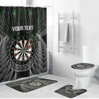 Personalised New Zealand Darts Bathroom Set Dartboard Maori Fern Puhoro Art - Polynesian Pride