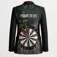 Personalised New Zealand Darts Blazer Dartboard Maori Fern Puhoro Art - Polynesian Pride