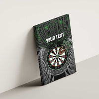 Personalised New Zealand Darts Canvas Wall Art Dartboard Maori Fern Puhoro Art LT14 - Polynesian Pride