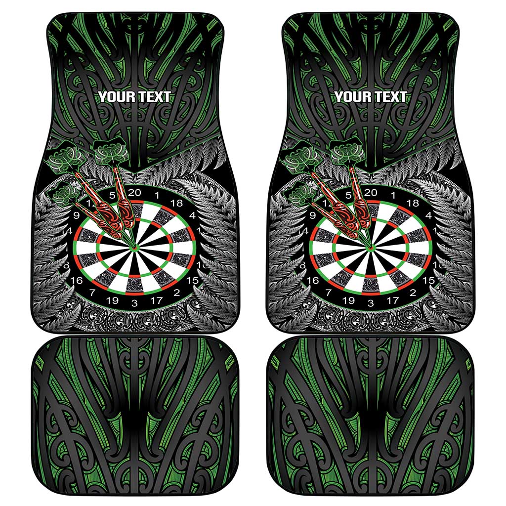 Personalised New Zealand Darts Car Mats Dartboard Maori Fern Puhoro Art LT14 - Polynesian Pride